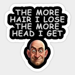 Hairloss humour gift Sticker